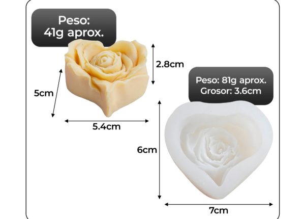 Molde rosa corazón