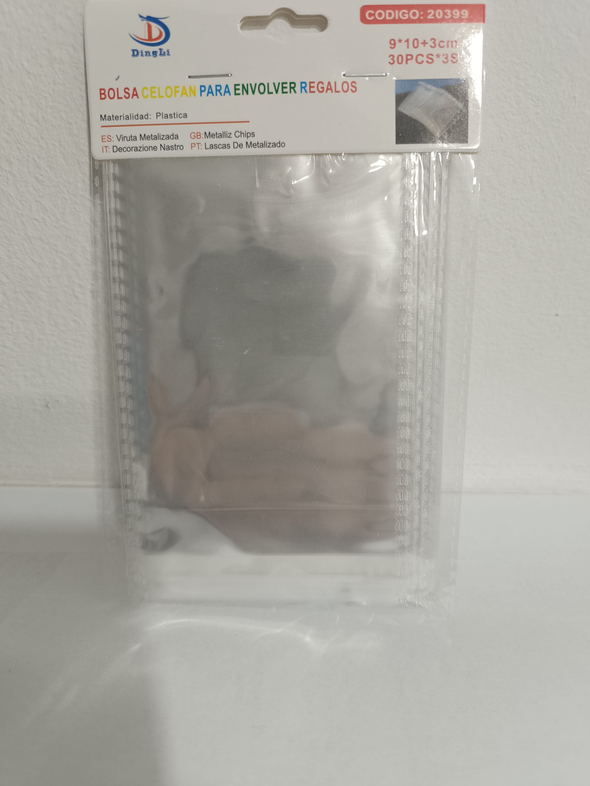 Bolsa celofán 9×10 cms
