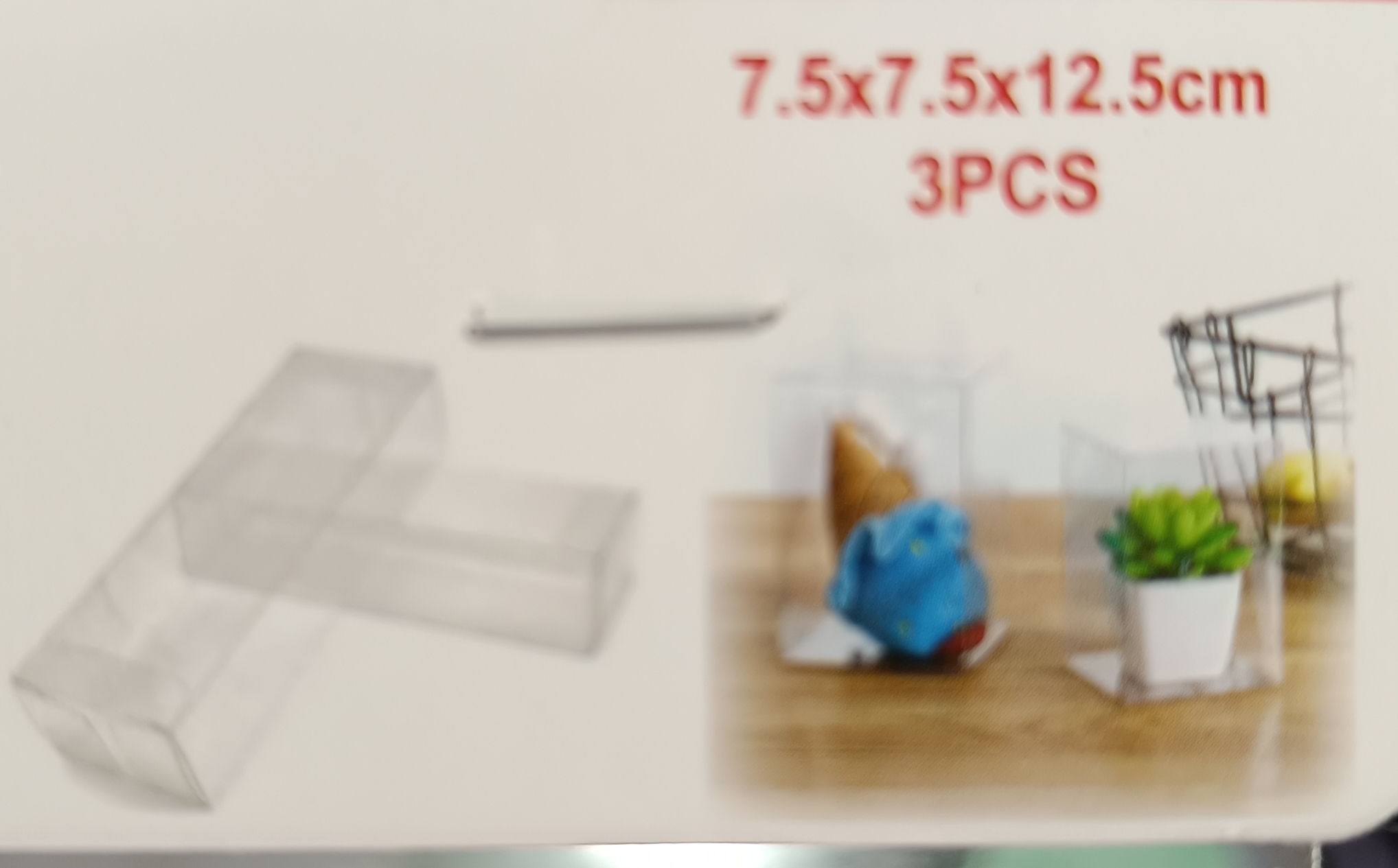 Caja de acetato de 7.5×7.5×12.5