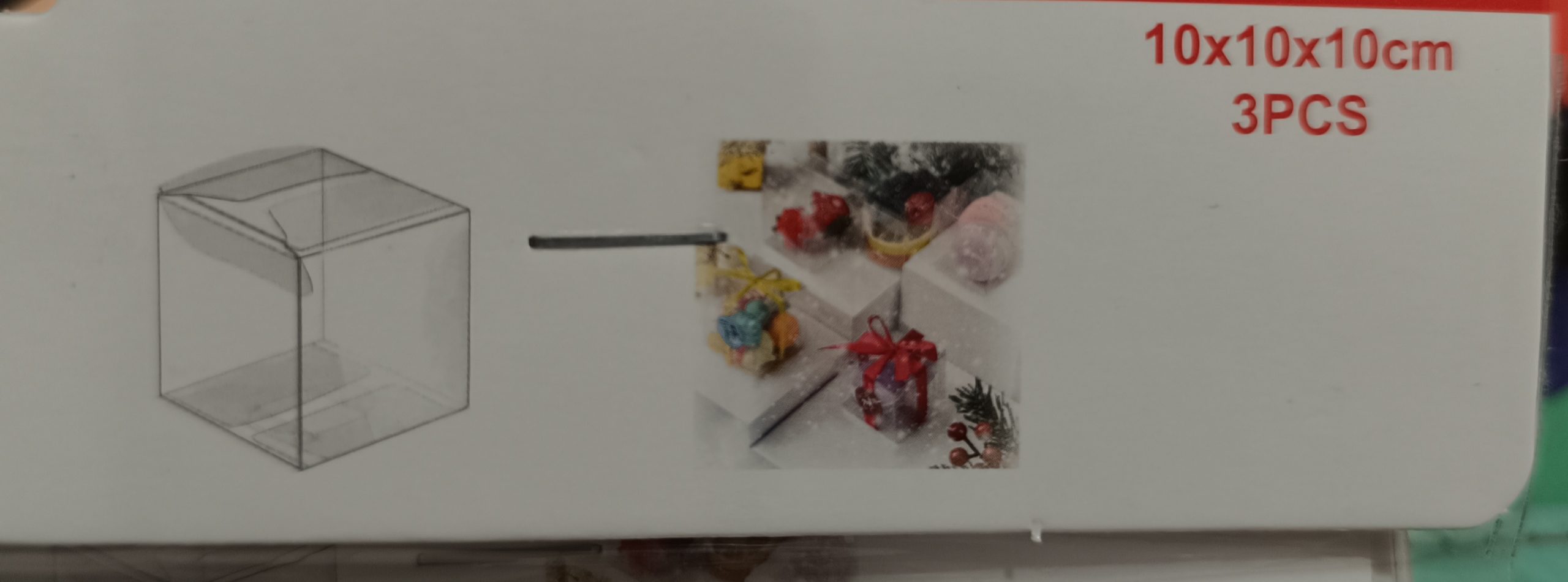 Caja de acetato de 10x10x10 cms