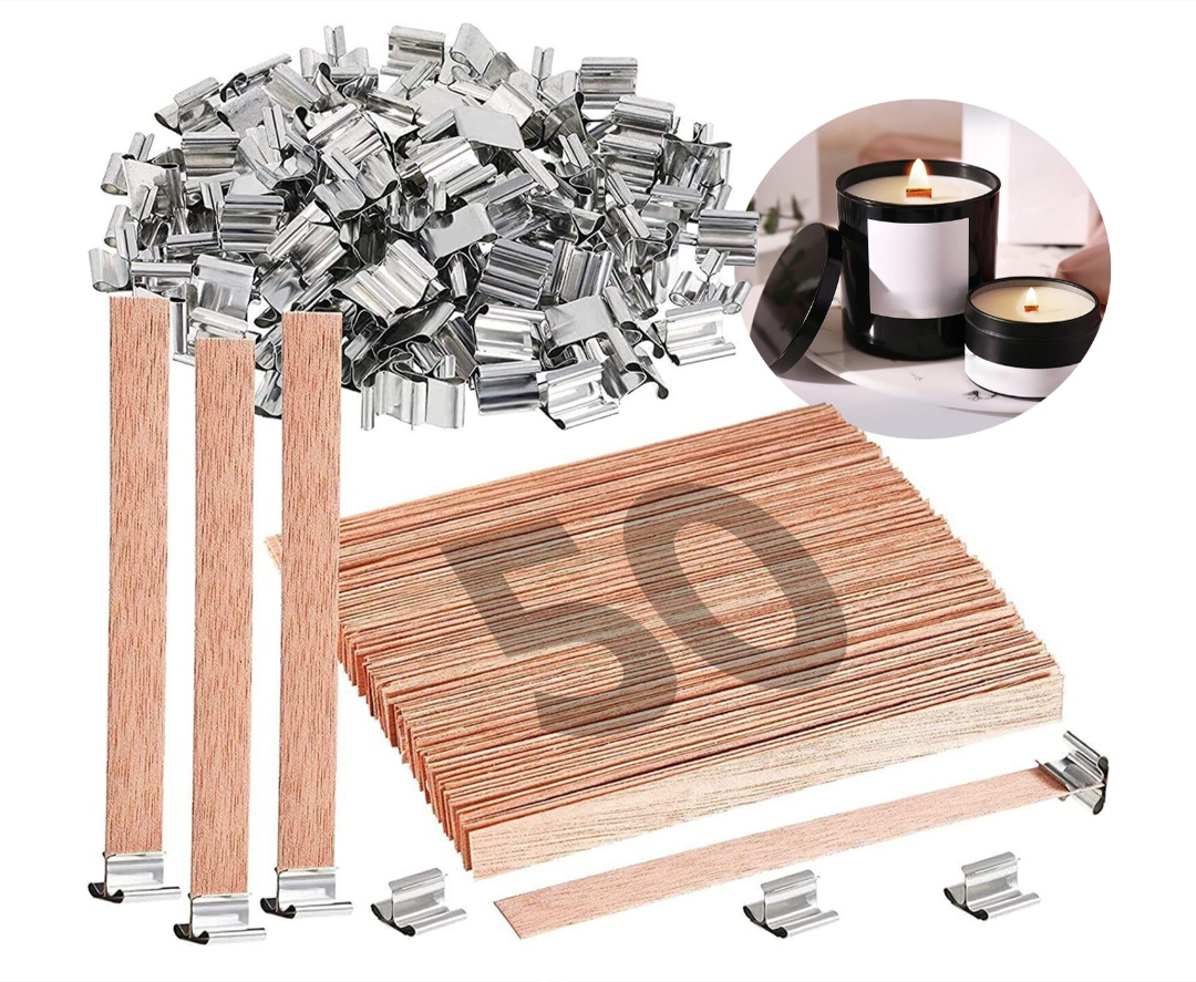 Mechas de madera con soporte